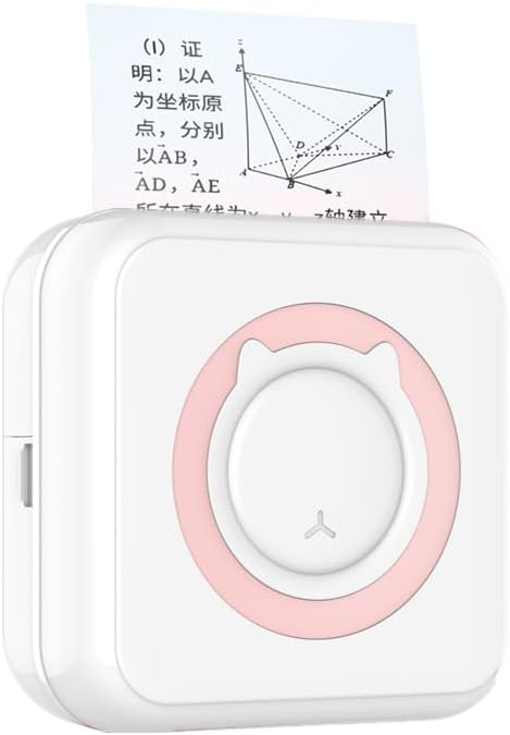 Inkless Mini Pocket Printer Mobile Phone Photo Portable Bluetooth Printer Support Smart Phone with White Thermal Paper