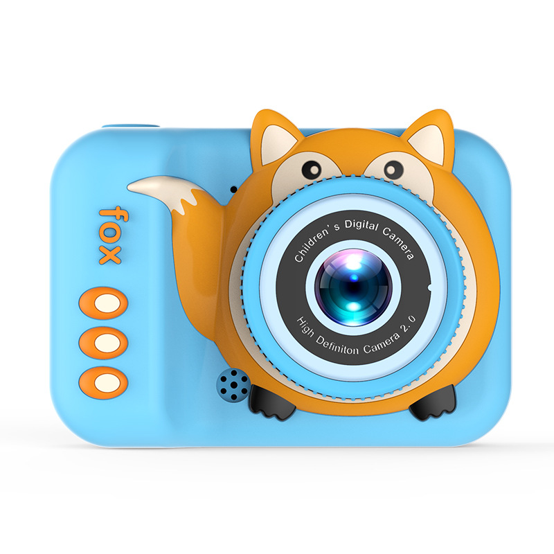 2 Inch Screen Hd Slr Camera Children Cartoon Mini Portable Digital Camera Toys Cute Fox 400mah Kids Camera