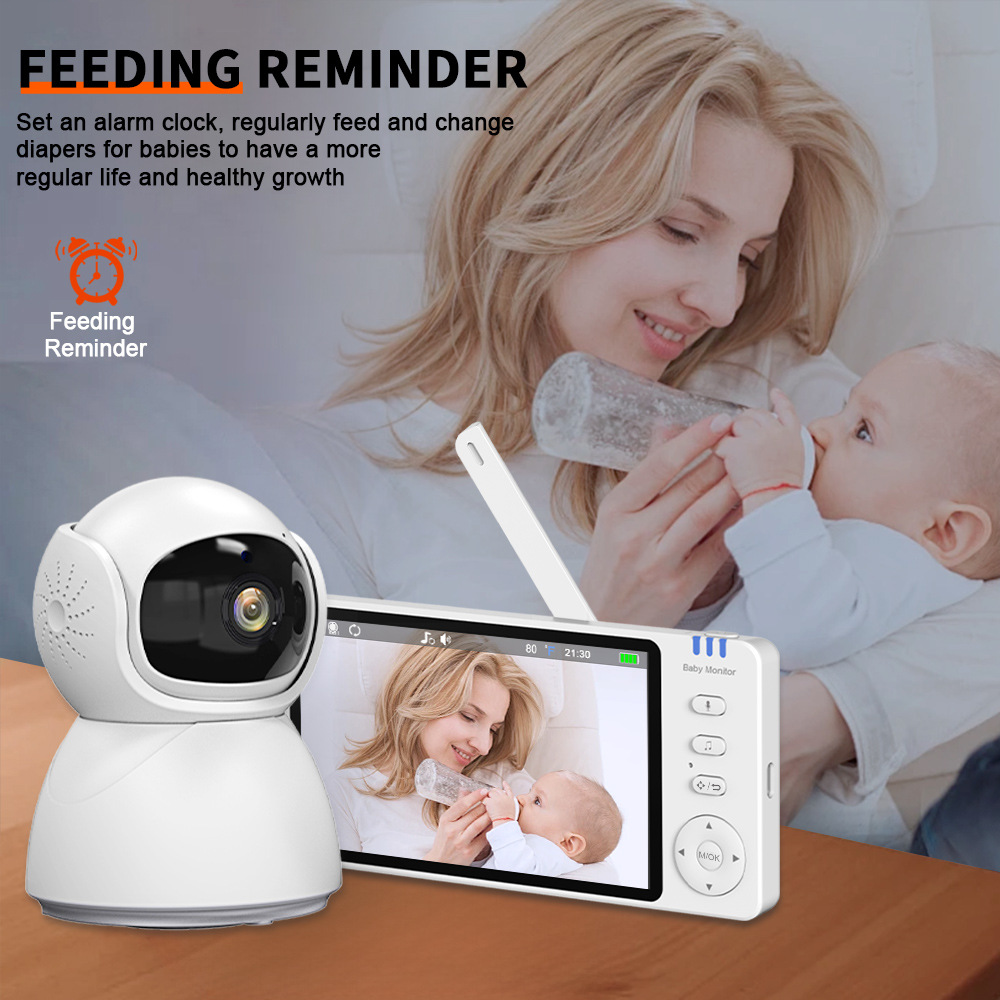 Temperature Detection 2MP HD Camera for Indoor Support Bluetooth Connection Wifi Baby Monitor With Night Vision Sound & Motion