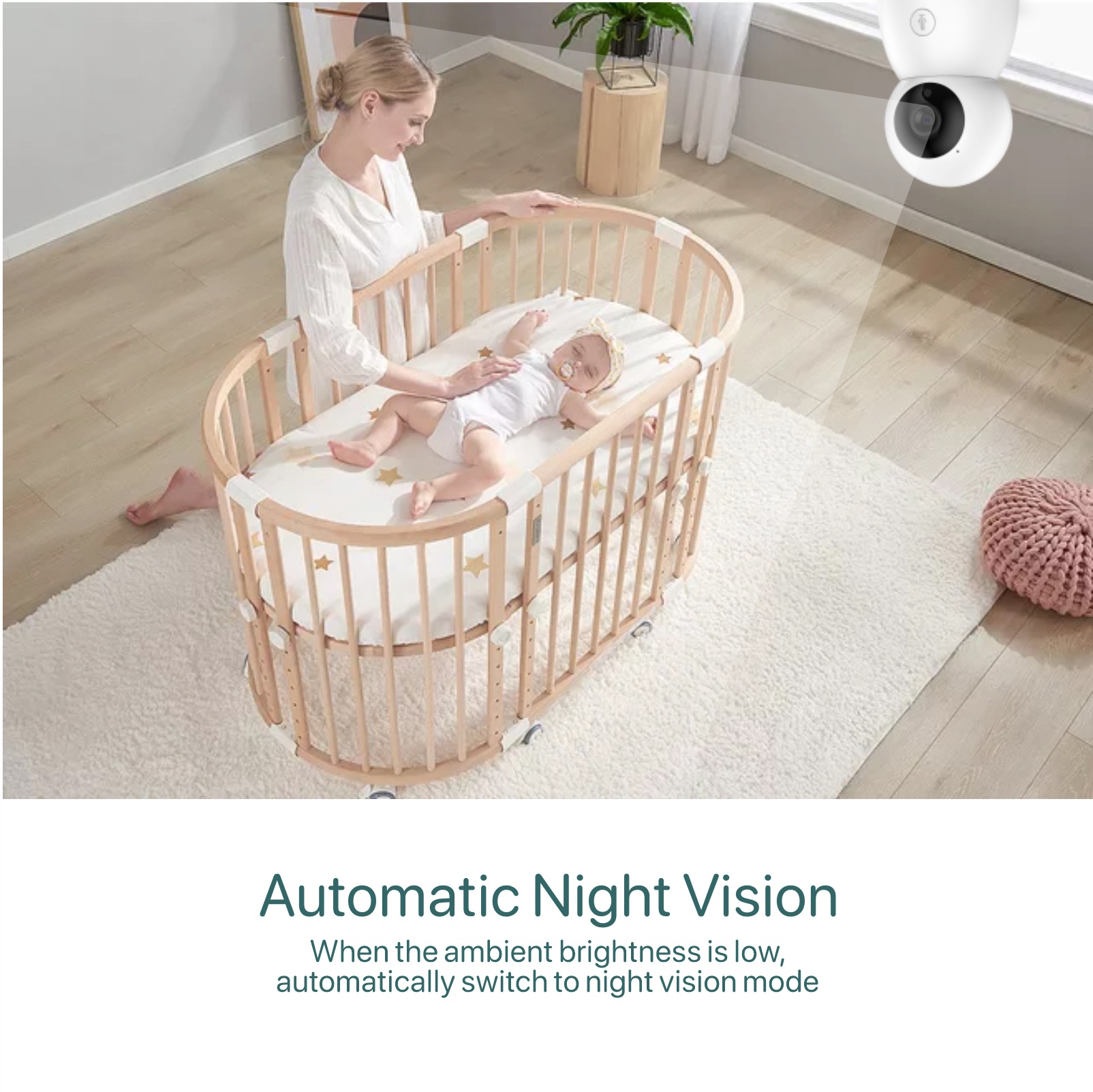 1080P WiFi Smart Baby Camera 3.2inch High Resolution Baby Monitor