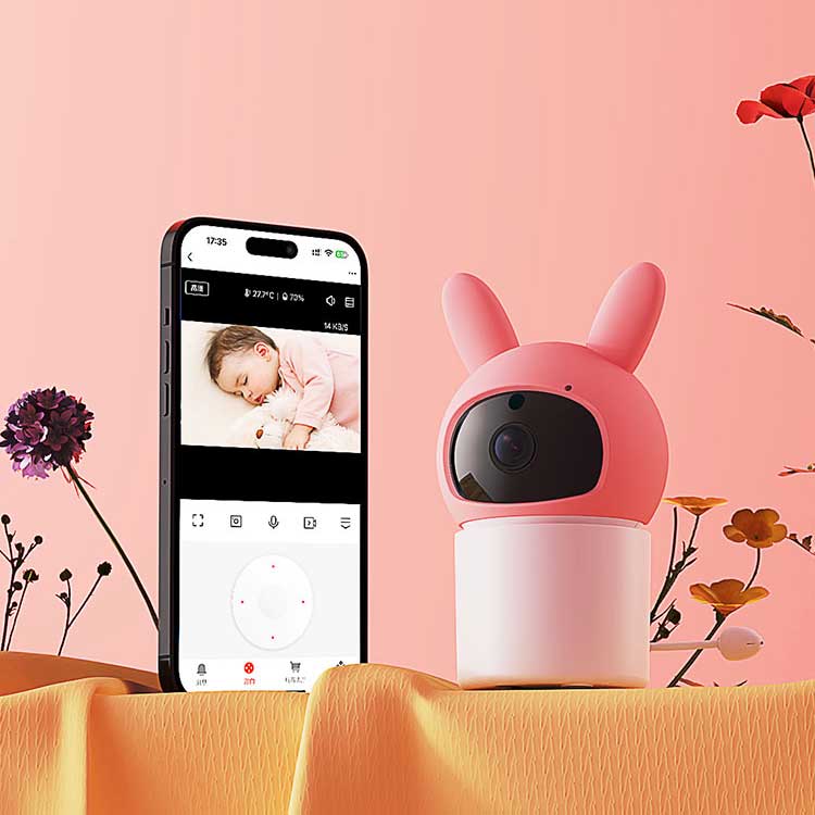 Wireless gimbal tuyaAPP baby monitor security camera monitoring baby movement tracking monitoring remote APP remote control
