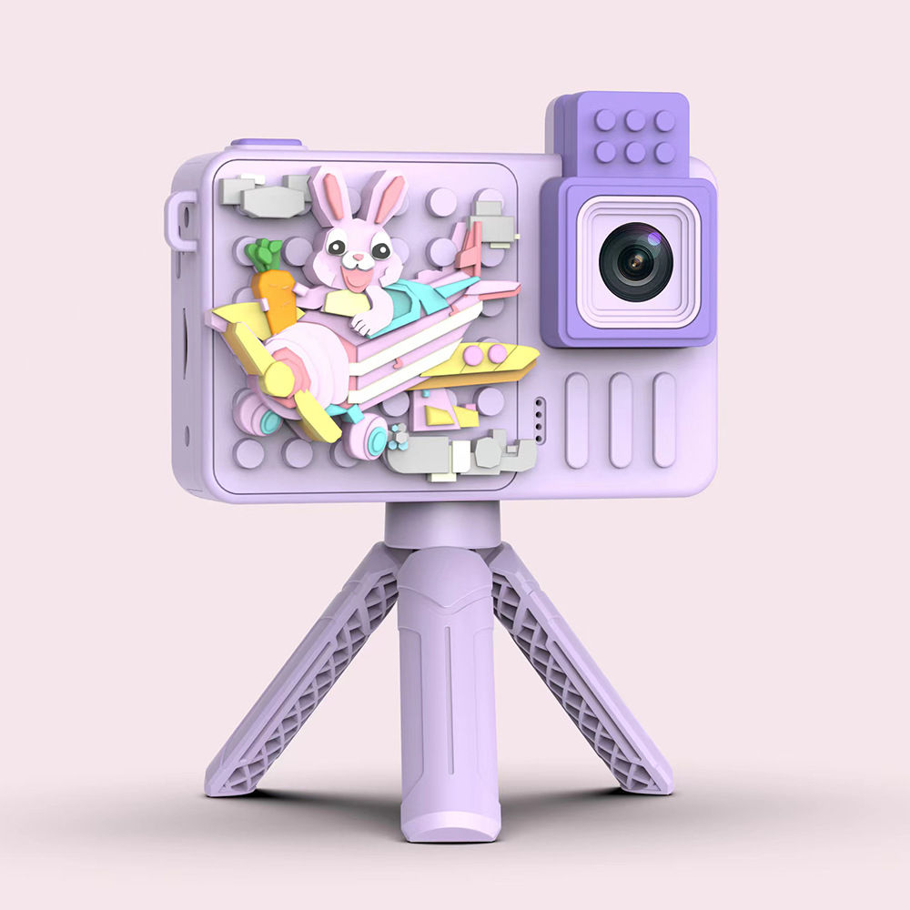 M1 DIY Puzzle Kids Camera with Stand