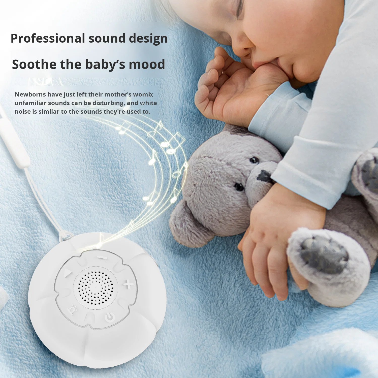 A003 Auto Cry-Activated White Noise Machine for Newborns