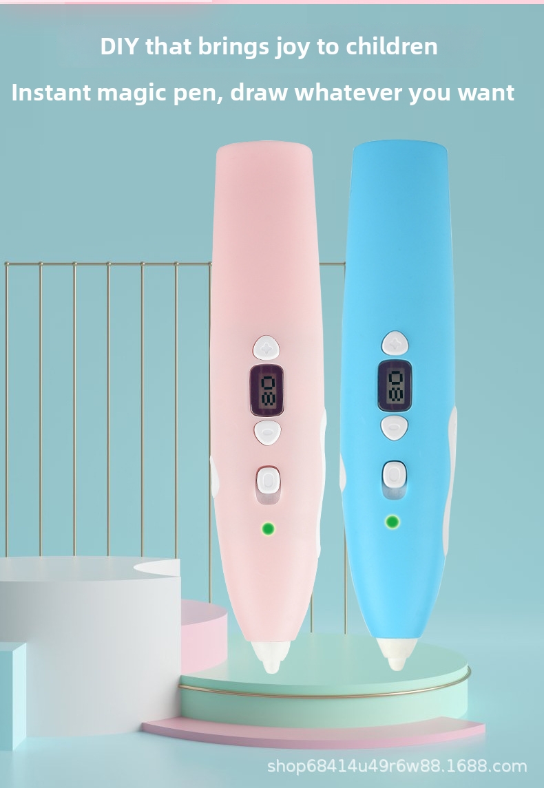 P68 Kids 3D Printing Pen No Burn Intelligent Temperature Control Pen