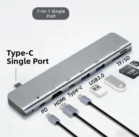 XY-11 Compact USB-C Hub for Work & Presentations – HDMI, USB & Power in One