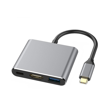 XY-15 Type-C Multiport Adapter | 3 Ports with HDMI 4K@30Hz, 100W PD Fast Charging & USB 3.0