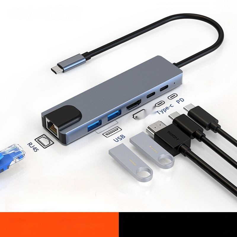 XY-29 Type c to HDTV + USB3.0+USB2.0+100mpb Rj45 Lan Adapter Usb 3.1 Docking Station Hub