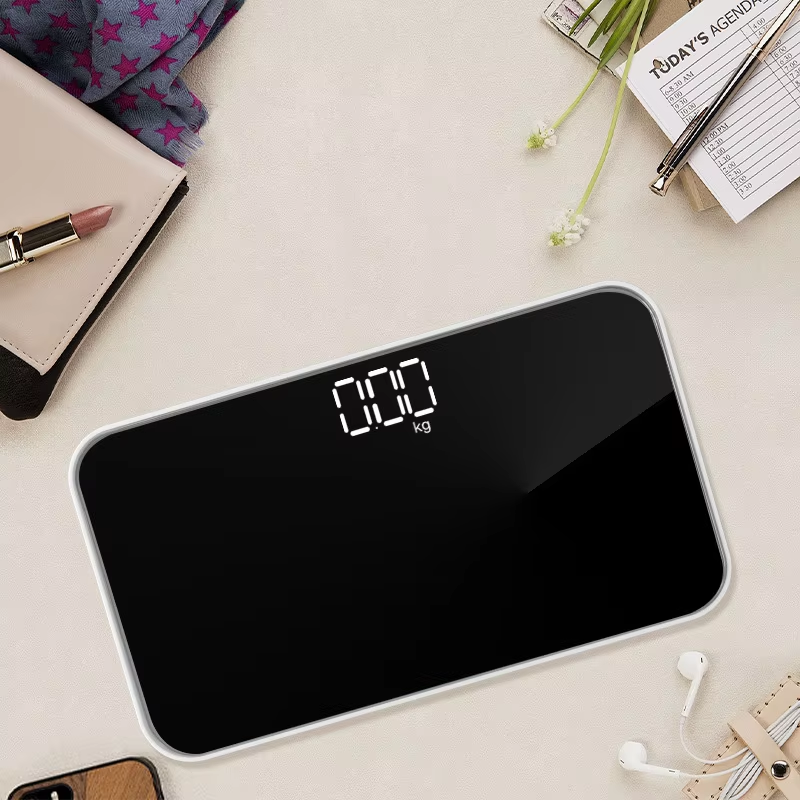 W19  Glass Mirror Body Fat Scale Smart Lightweight Electronic Scale Digital Display Battery Operated for Home Health