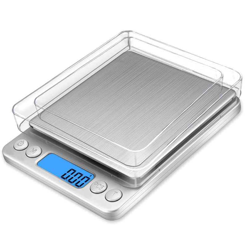 W22 Digital Electronic Kitchen Scale Stainless Steel Mini for Baking Jewelry Carat Gold Weight Measuring
