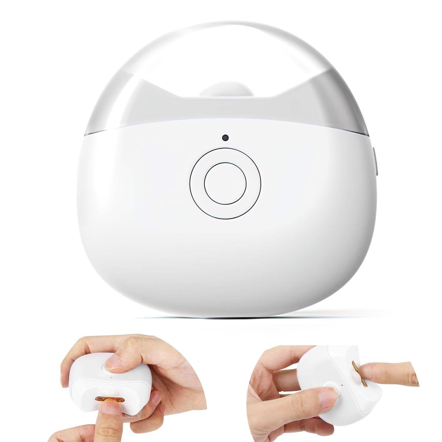 F09 Safety Quick Trimming USB Rechargeable Automatic Nail Cutter Electric Nail Clipper with Light Scraps Storage
