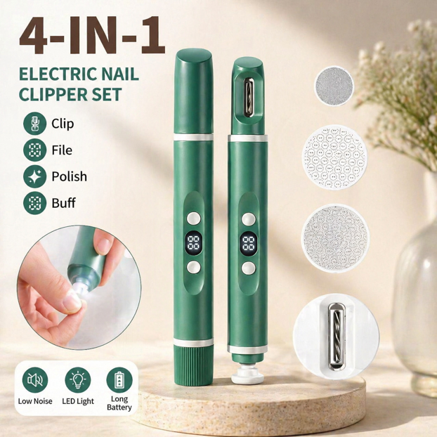 F16 4-in-1 Electric Grooming Kit, Electric Nail Clipper, Foot Care Trimmer