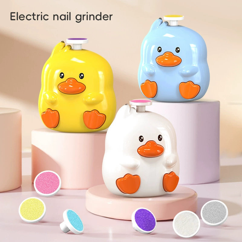F23 Cute Chickie Electric Baby Nail Trimmer Rechargeable Baby Nail Grinder Quiet Safe Cartoon Design for Newborns Toddlers